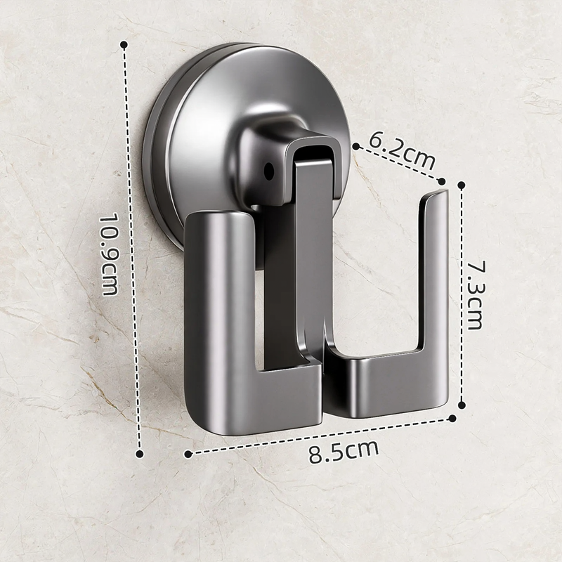 Bathroom shoe holder with suction cup, no drilling