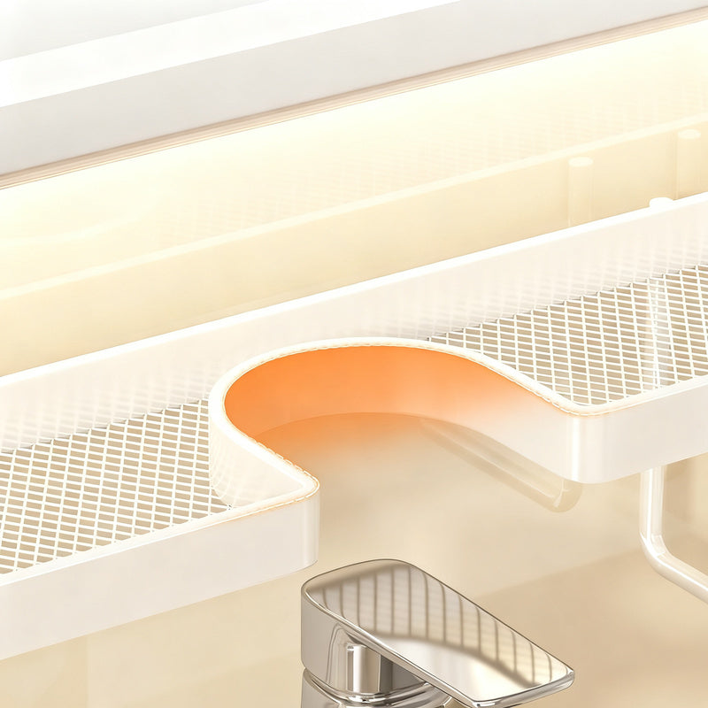 Bathroom shelf for sink without drilling