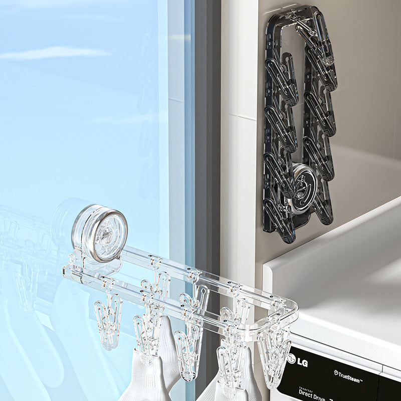 Collapsible drying rack with suction cup, model YM.6996