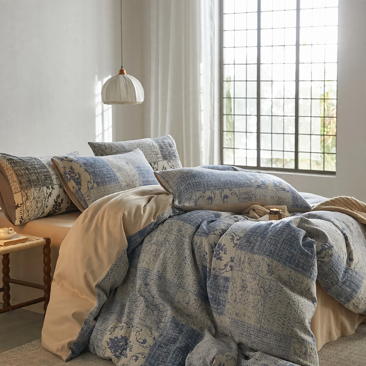 Bedding set cotton, vintage style, 4-piece