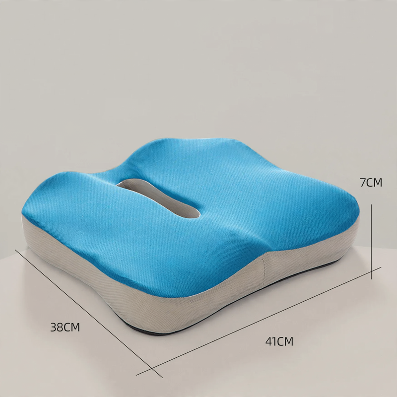 Ergonomic seat cushion made of memory foam, 41×38 cm