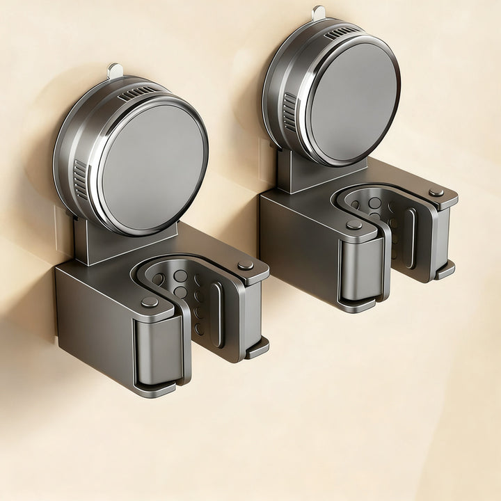Suction cup holder for brooms and cloths, ABS