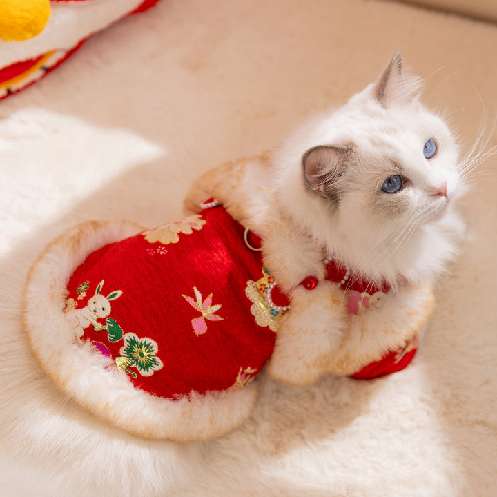 Chinese winter jacket for cats and dogs