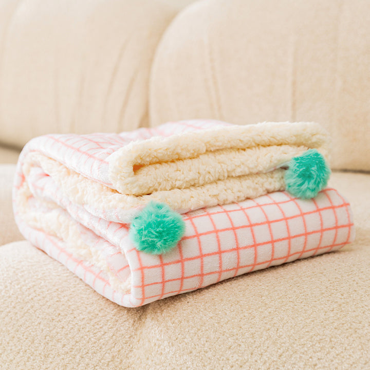 Heating mat for pets, flannel, checkered