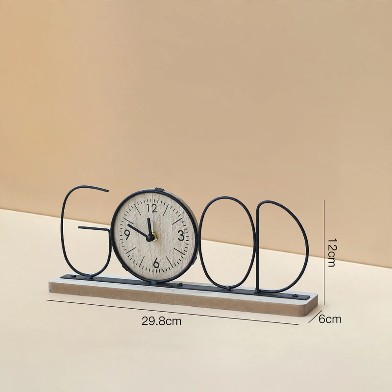Iron clock, table clock, modern design