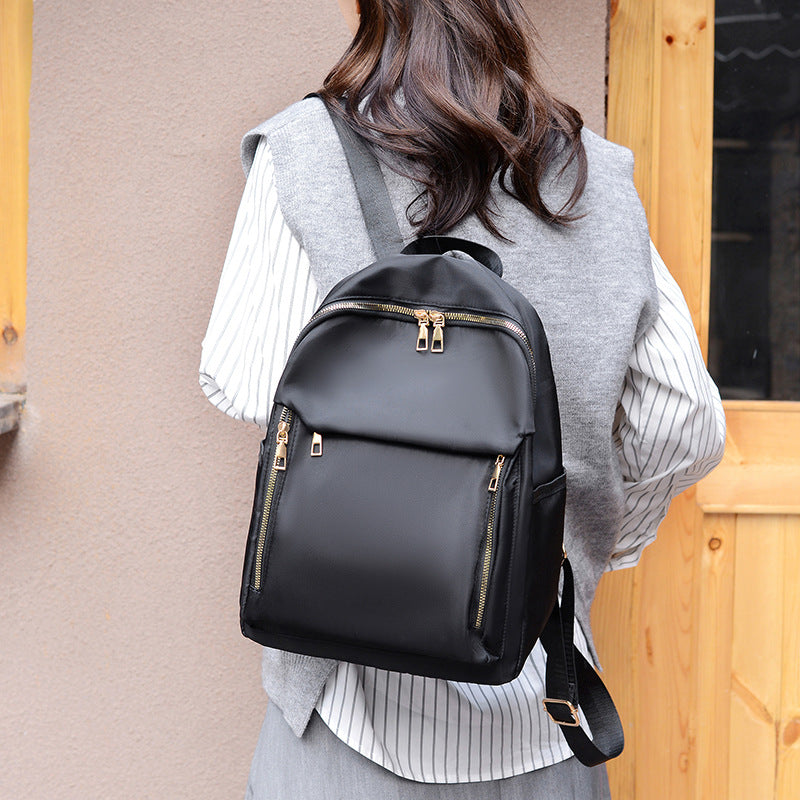 Large nylon backpack with ergonomic design