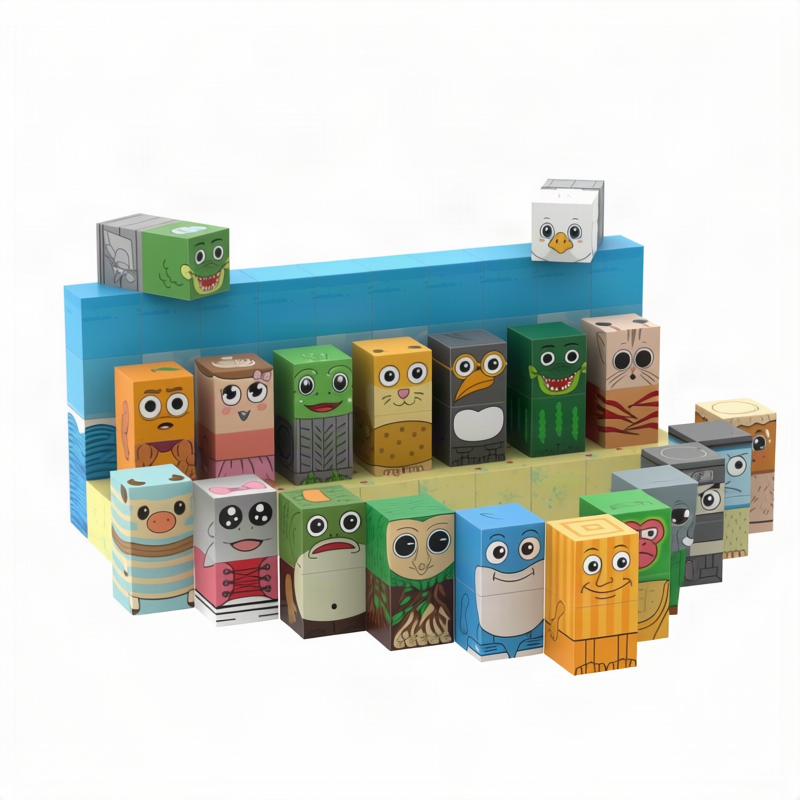 Magnetic building blocks, domino style