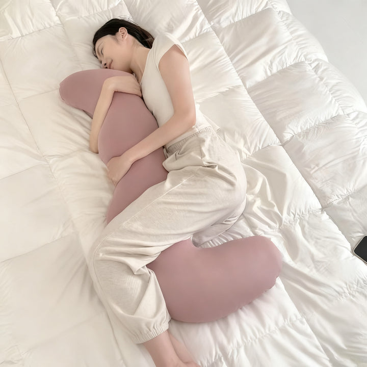 Side sleeper pillow made of cotton, 115 × 48 cm