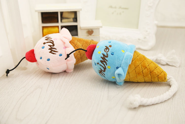 Plush toy with squeaker for cats and dogs