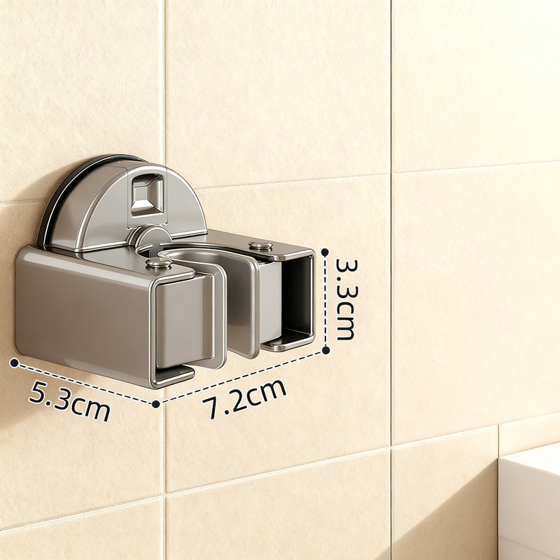 Suction cup holder for brooms and mops