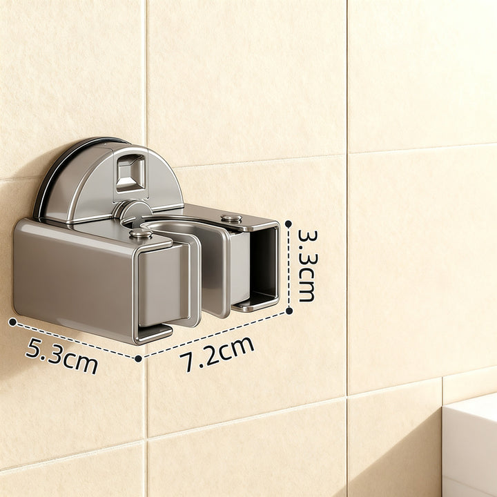 Suction cup holder for brooms and mops