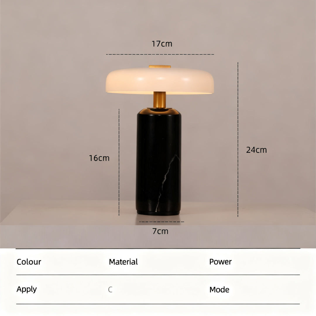 Portable table lamp, marble, LED, touch switch