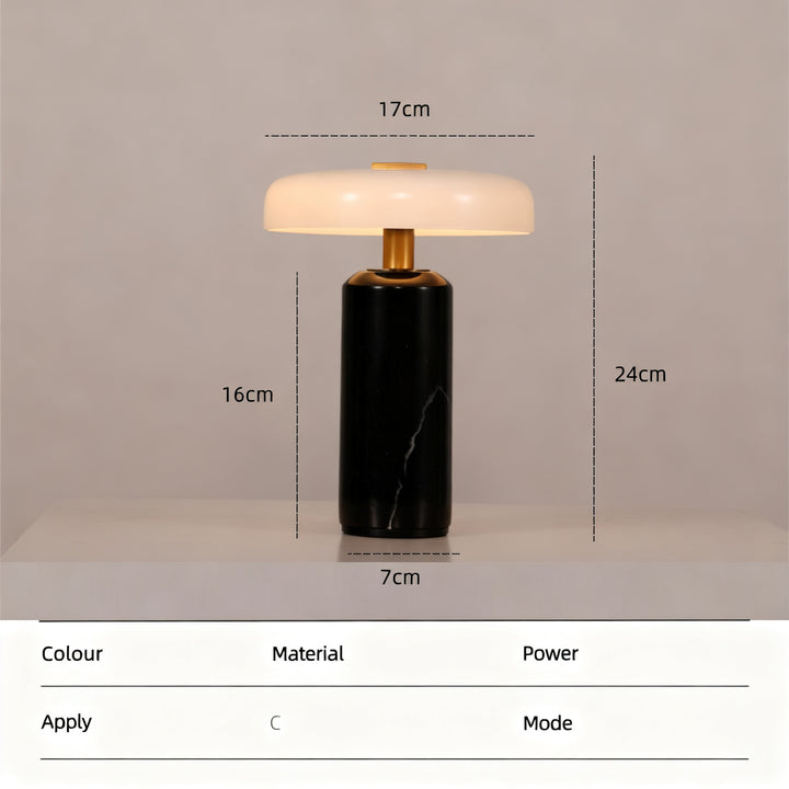 Portable table lamp, marble, LED, touch switch