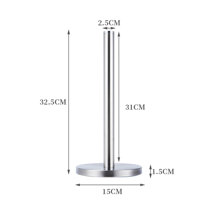 Stainless steel kitchen roll holder