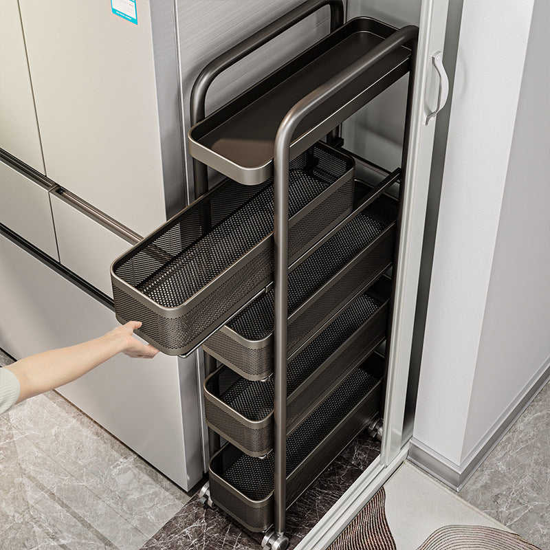 Narrow drawer organizer for kitchen and bathroom