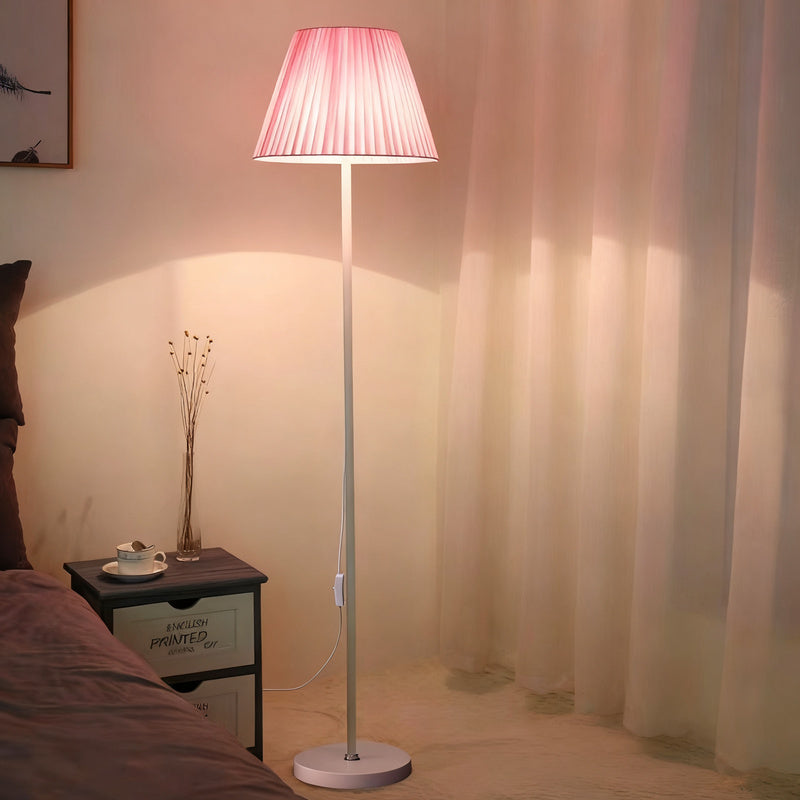 Floor lamp with fabric shade, Nordic style