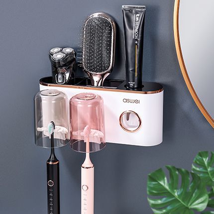 Toothbrush holder suction cup without drilling