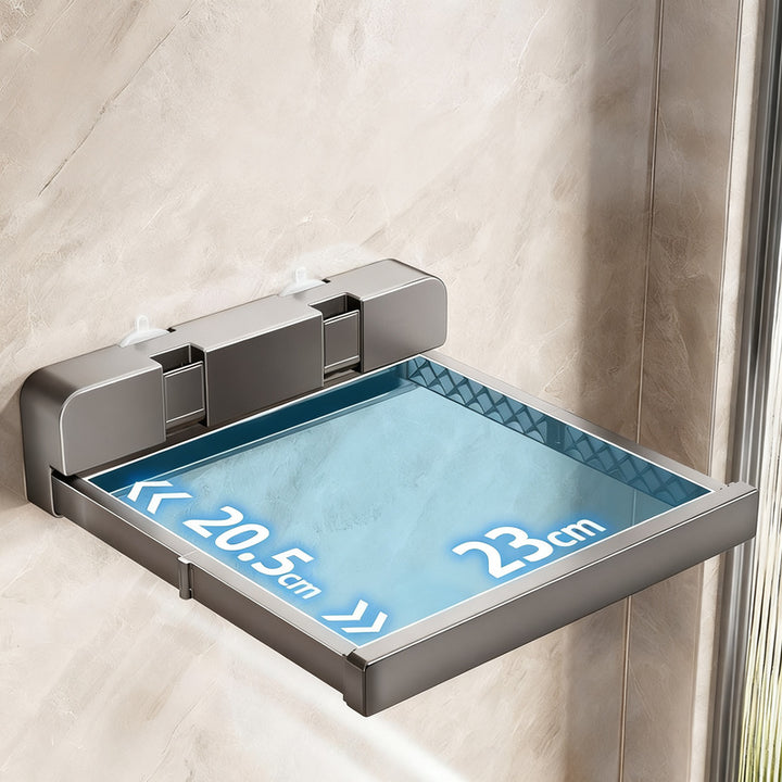 Wall shelf for sink, foldable