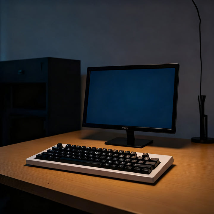 Wired gaming keyboard with mechanical switches