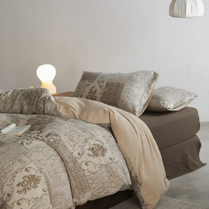 Bedding set cotton, vintage style, 4-piece