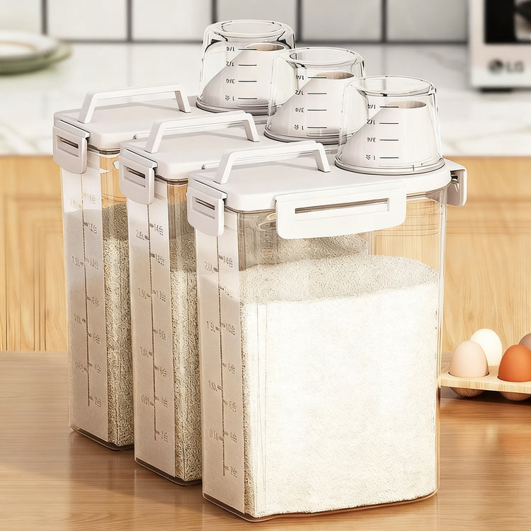 Plastic storage container with lid, airtight