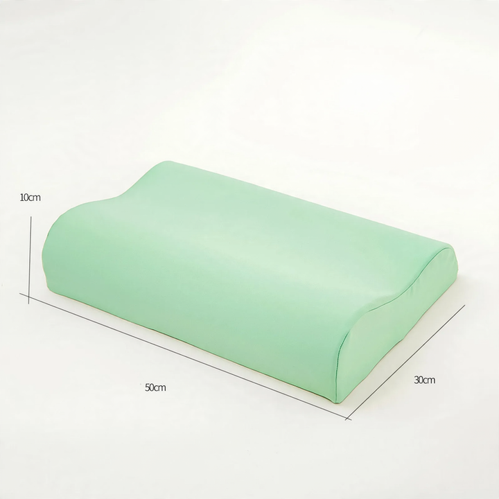 Memory foam neck support pillow, wave profile