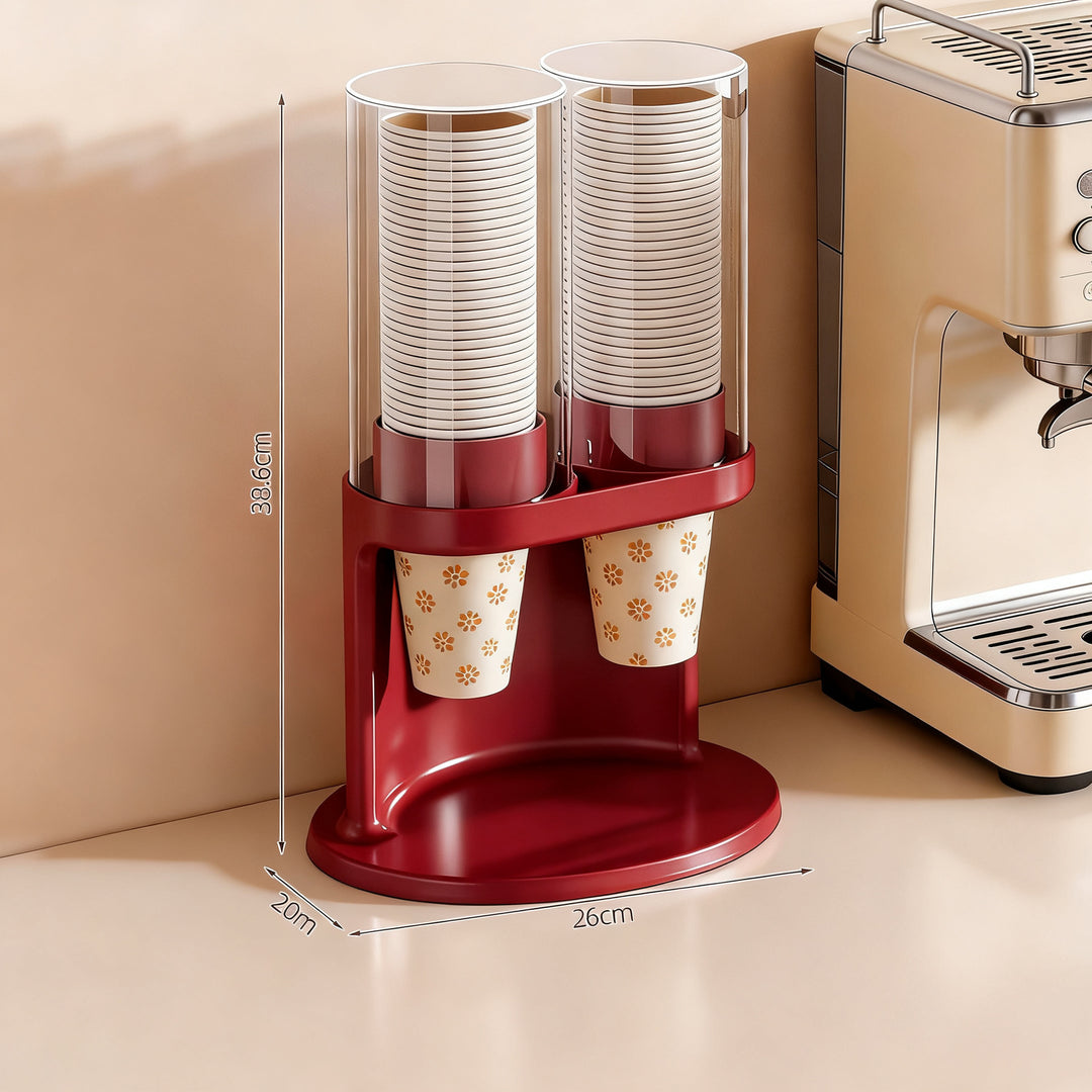 Wall-mounted cup holder, single and double