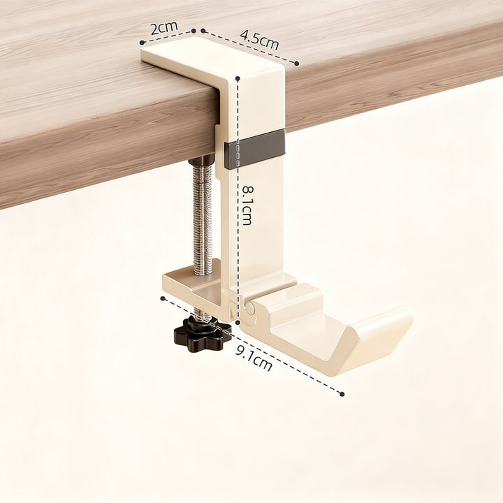 Adjustable table backpack hook made of aluminum