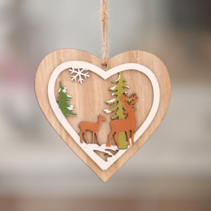 Wooden Christmas ornaments, laser engraved