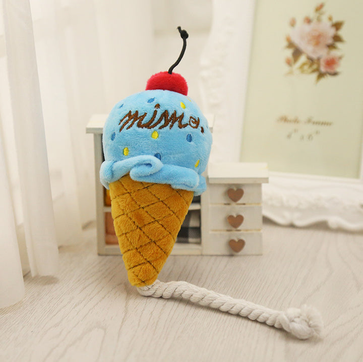 Plush toy with squeaker for cats and dogs