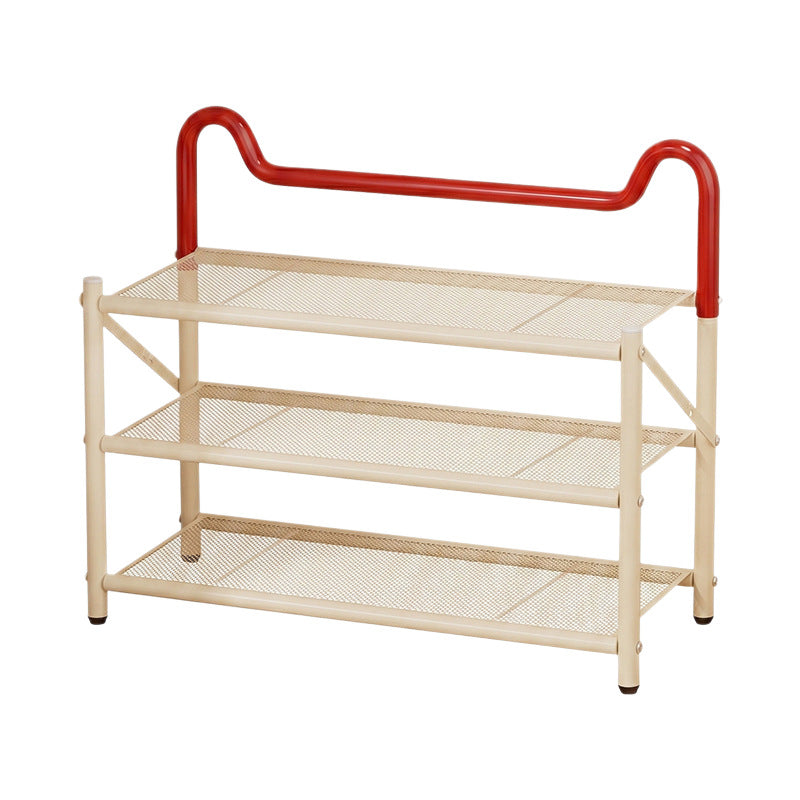 Foldable shoe rack made of metal, 3–5 tiers