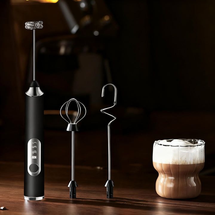 Electric milk frother, USB-C, multiple functions