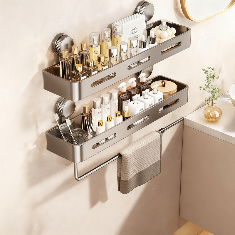 Suction Cup Shelf for Bathroom, wall-mounted