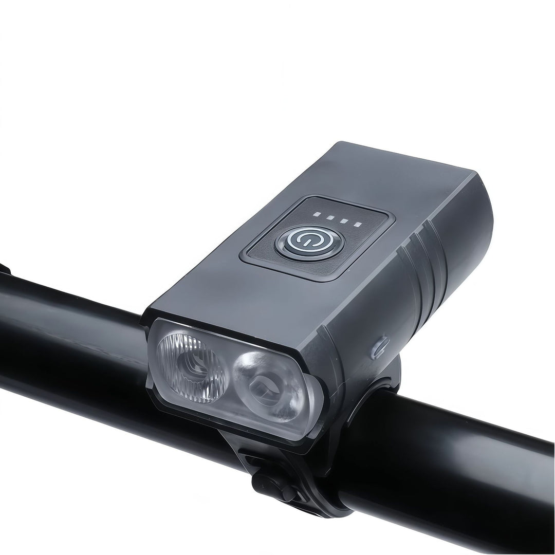 Bicycle lighting set with aluminum front light