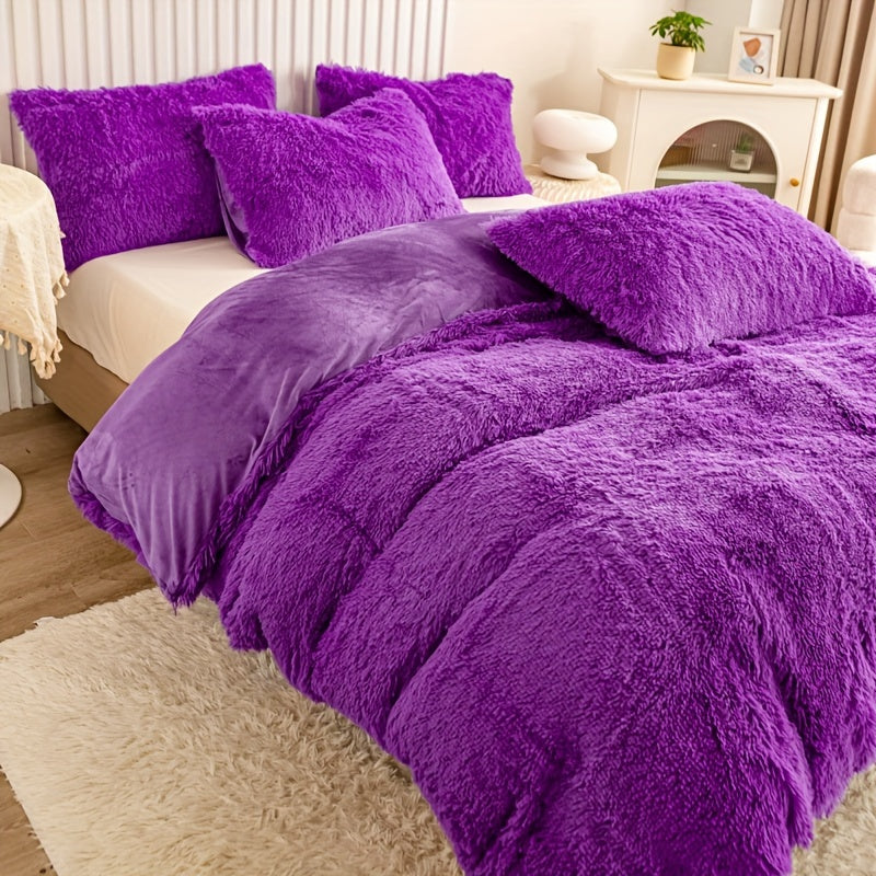 Ultra Soft Plush Duvet Cover Set with Zipper - Luxury & Comfort Kalsten