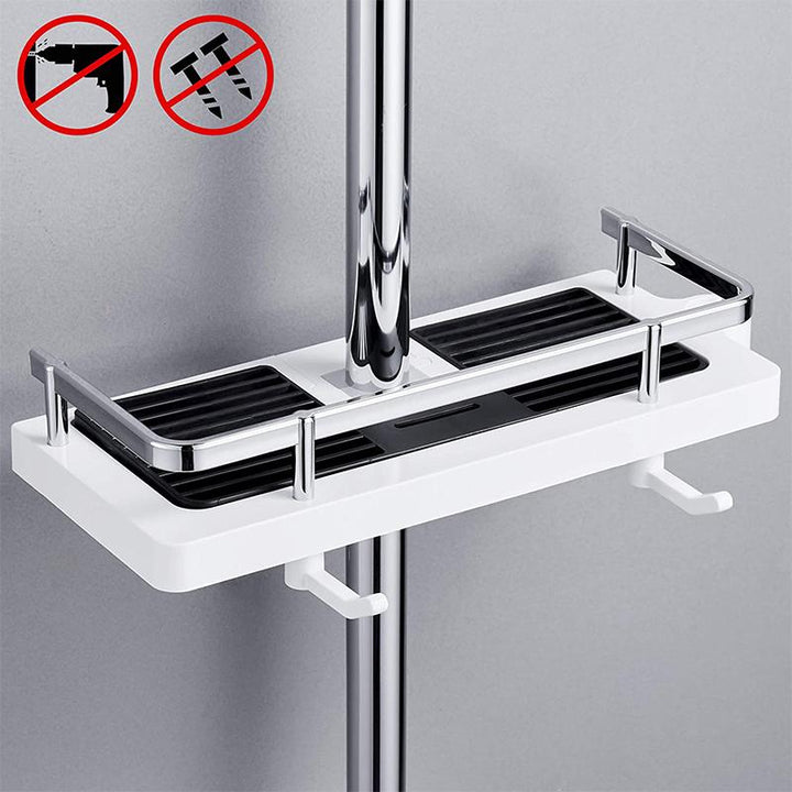 Bathroom Shelf Caddy for Shower Rail, No Drilling Pole Shower Storage Rack Holder | Kalsten