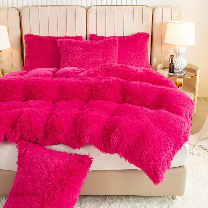 Ultra Soft Plush Duvet Cover Set with Zipper - Luxury & Comfort Kalsten