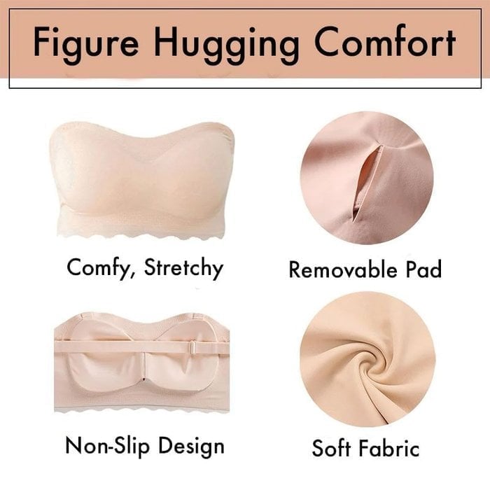Kalsten | Plus size Sexy, strapless, invisible Push Up-Bra