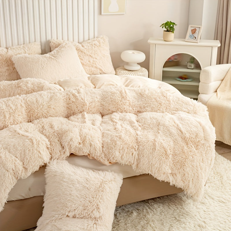 Ultra Soft Plush Duvet Cover Set with Zipper - Luxury & Comfort Kalsten