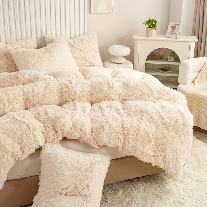 Ultra Soft Plush Duvet Cover Set with Zipper - Luxury & Comfort Kalsten