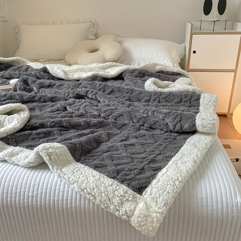 Stylish Reversible Fleece Blanket for Ultimate Comfort and Warmth Noxord