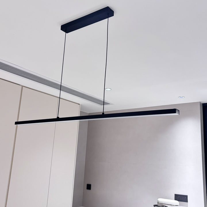 Linear Pendant Light Metal 39 in Adjustable Kitchen Island LED Warm White 3000K-6000K Modern Dining Room Hanging Lamp | Kalsten