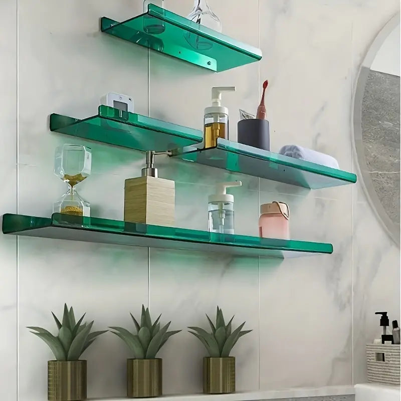 Kalsten | Floating Wall Shelf - Industrial Wall Shelf - Shower Shelf - Shower Board - Blue