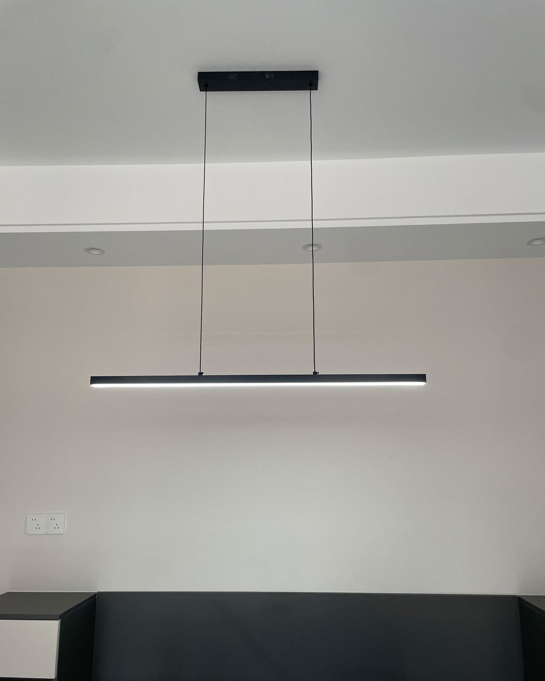 Linear Pendant Light Metal 39 in Adjustable Kitchen Island LED Warm White 3000K-6000K Modern Dining Room Hanging Lamp | Kalsten