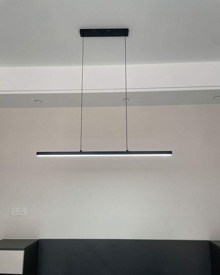 Linear Pendant Light Metal 39 in Adjustable Kitchen Island LED Warm White 3000K-6000K Modern Dining Room Hanging Lamp | Kalsten