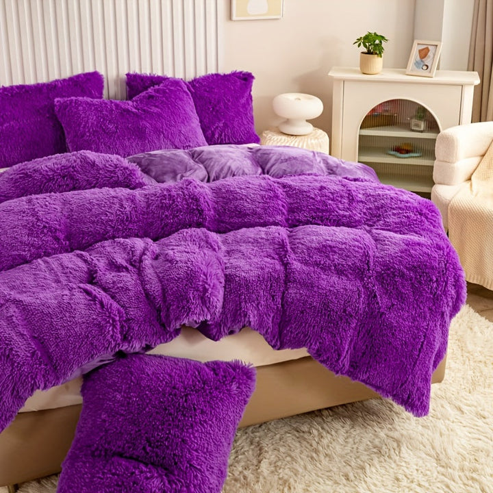Ultra Soft Plush Duvet Cover Set with Zipper - Luxury & Comfort Kalsten