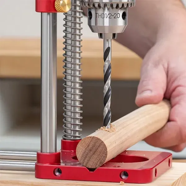 Noxord | Drill Press Guide for Handheld Drills - Portable & Adjustable Woodworking Jig
