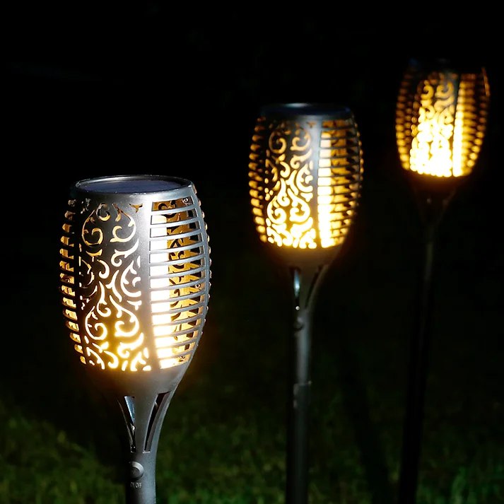 Solar Flame Effect Garden Torch Light Noxord