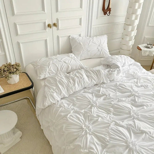 Pleated Microfiber Bedding Set Noxord