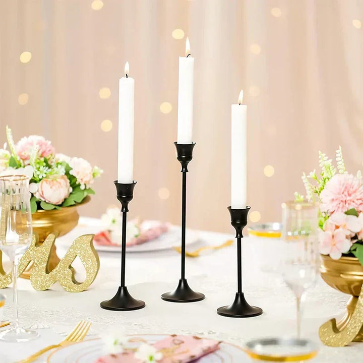 Gold Metal Candle Holders – Table Set Noxord